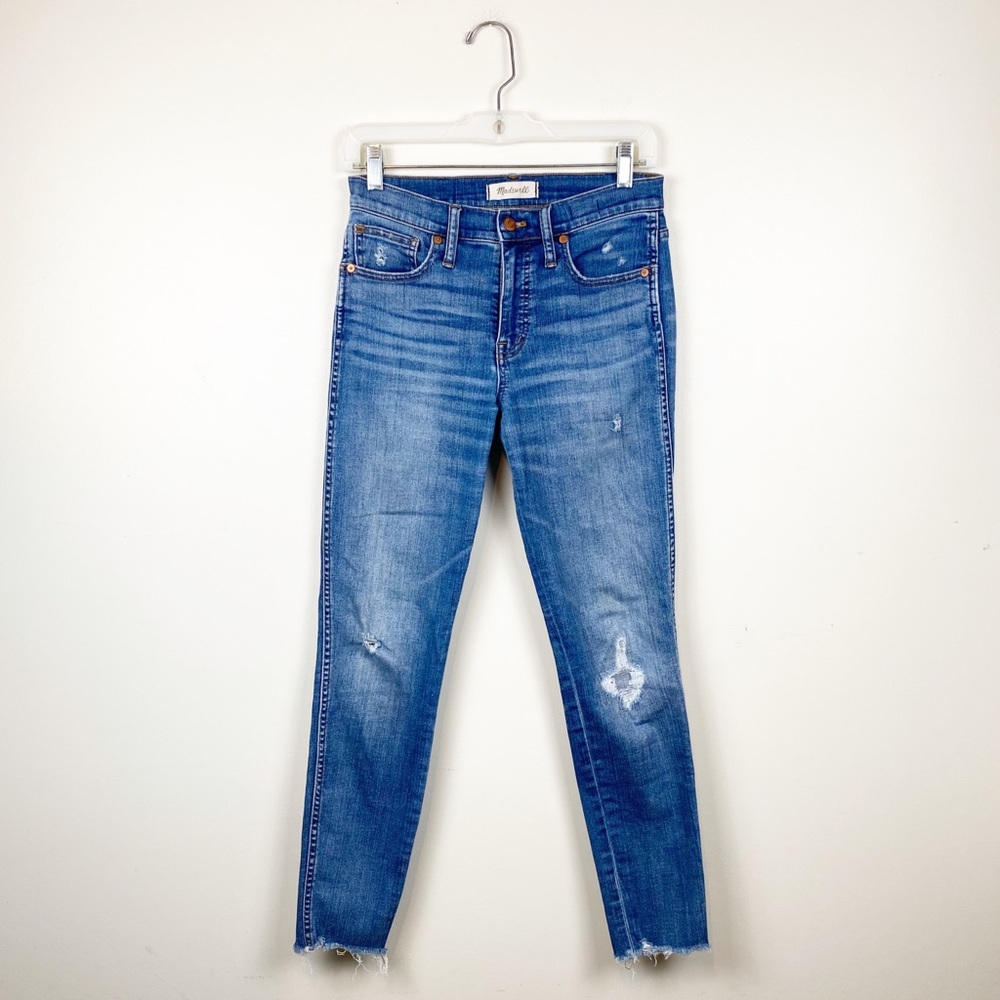 Madewell 9” High Rise Skinny Jeans Distressed